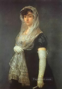  Wife Oil Painting - the Bookseller Wife Francisco de Goya